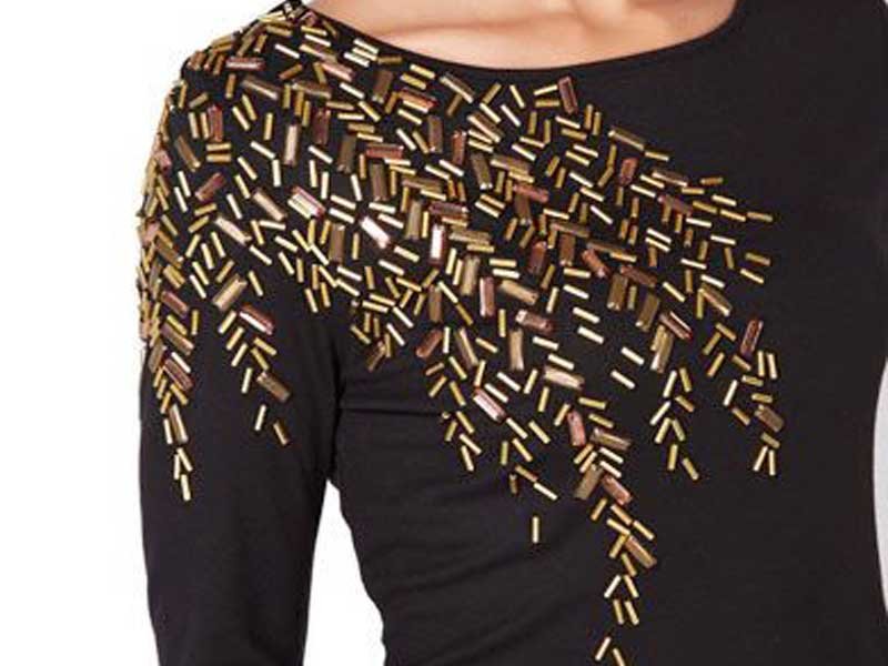 Black Embroidery TShirt